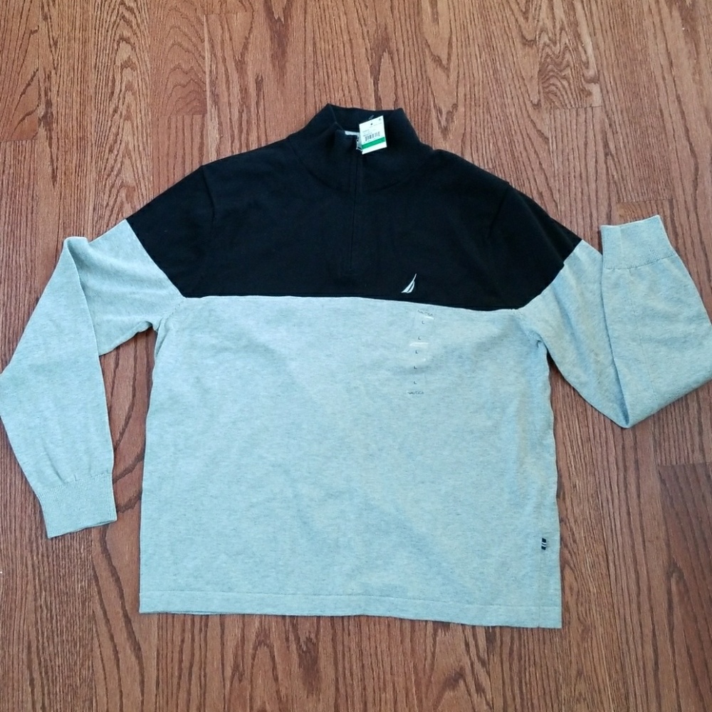 NWT! Men's large quartered - zip sweater